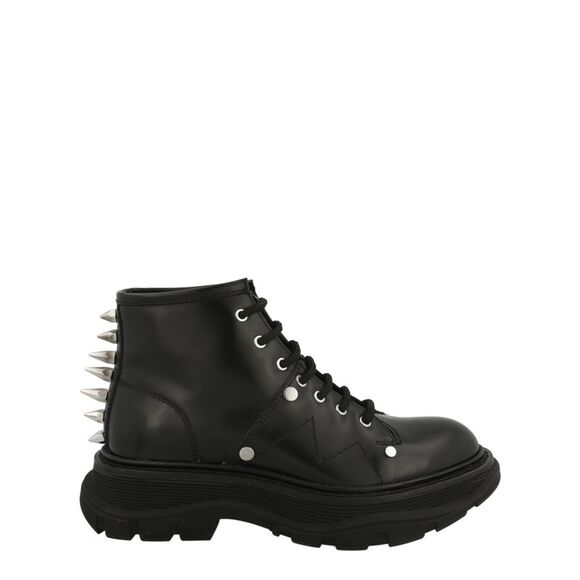 Alexander McQueen Shoes - Leather Ankle Combat Boots